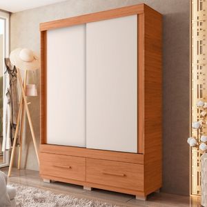 Guarda-roupa Solteiro 2 Portas de Correr 2 Gavetas Sereno Caemmun