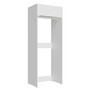 Porta-Geladeira Madesa Lux 1 Porta Basculante - Branco/Branco Veludo