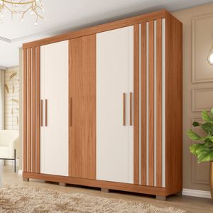 Guarda Roupa Casal Sophia 5 Portas 2 Gavetas Caemmun