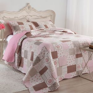 Kit Cobre Leito Colcha Casal Boutex Dupla Face - Londres