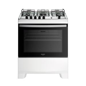 Fogão Dako 5 Bocas Mesa Inox Tripla Chama Supreme Branco Bivolt