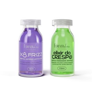 Kit Ampola Crespos E Ampola Xô Frizz Forever Liss