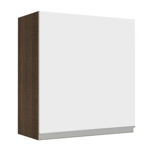 Armário Aéreo Madesa Glamy 60 cm 1 Porta - Rustic/Branco