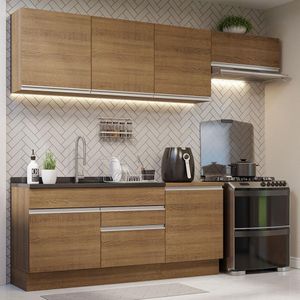 Armário de Cozinha Completa 260cm Rustic Glamy Madesa 03