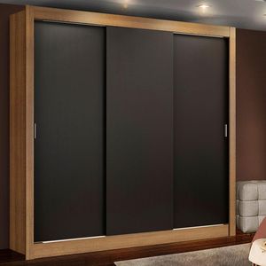 Guarda Roupa Casal Madesa Lyon 3 Portas de Correr 2 Gavetas