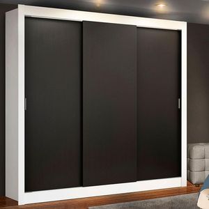 Guarda Roupa Casal Madesa Lyon Plus 3 Portas de Correr 4 Gavetas