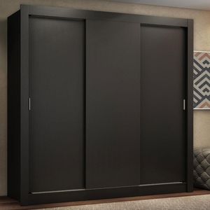 Guarda Roupa Casal Madesa Lyon Plus 3 Portas de Correr 4 Gavetas