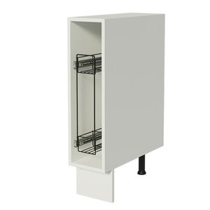 Balcão Porta-Temperos Madesa para Cozinha Lux, Glamy e Stella 20 x 60 cm (Sem Tampo) - Branco