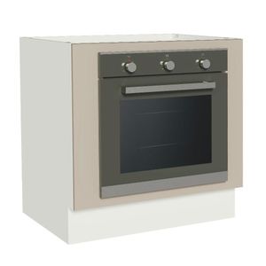 Balcão para Forno de Embutir 80 x 60 cm Sem Tampo Branco/Crema Agata Madesa