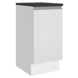 Balcão Madesa Acordes 100% MDF 40 cm 1 Porta - Porta Branco Brilho