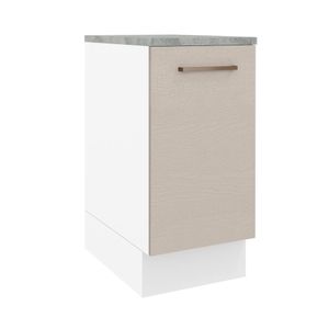 Balcão 40 cm 1 Porta Branco/Crema Agata Madesa