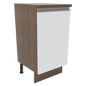 Balcão Madesa Glamy 40 cm 1 Porta - Rustic/Branco