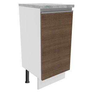 Balcão Madesa Glamy 35 cm 1 Porta - Branco/Rustic