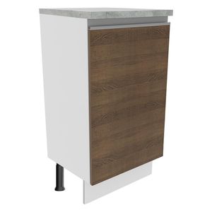 Balcão Madesa Glamy 40 cm 1 Porta - Branco/Rustic