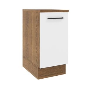 Balcão Madesa Agata 40 cm 1 Porta - Rustic/Branco