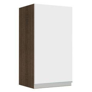 Armário Aéreo Madesa Glamy 35 cm 1 Porta - Rustic/Branco