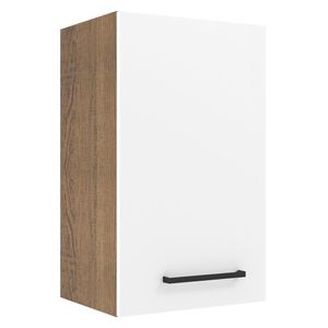 Armário Aéreo Madesa Agata 40 cm 1 Porta - Rustic/Branco