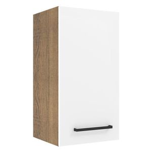 Armário Aéreo Madesa Agata 35 cm 1 Porta - Rustic/Branco