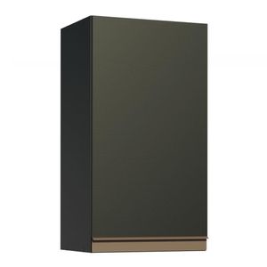 Armário Aéreo Madesa Reims 35 cm 1 Porta - Preto