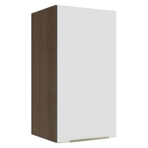 Armário Aéreo Madesa Lux 35 cm 1 Porta - Rustic/Branco Veludo