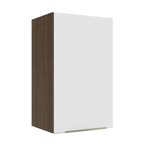 Armário Aéreo Madesa Lux 40 cm 1 Porta - Rustic/Branco Veludo