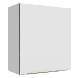 Armário Aéreo Madesa Lux 60 cm 1 Porta - Branco/Branco Veludo