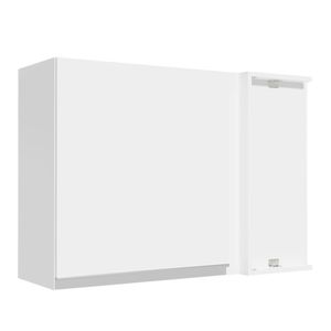 Armário Aéreo de Canto Madesa Glamy 1 Porta - Branco