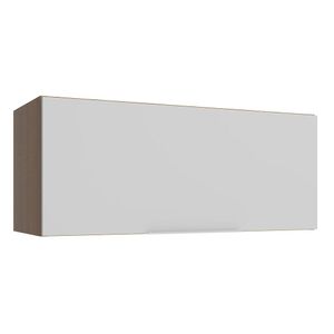 Armário Aéreo Madesa Stella 80 cm 1 Porta Basculante - Rustic/Branco