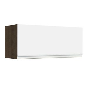 Armário Aéreo Madesa Glamy 80 cm 1 Porta - Rustic/Branco