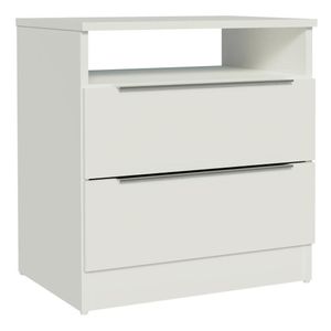 Mesa de Cabeceira Madesa 3227 com 2 Gavetas - Branco