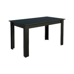 Mesa Madesa Retangular Tampo de Madeira 5231 - Preto