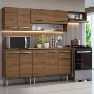 Armário de Cozinha Compacta 229cm Rustic Emilly Madesa 13