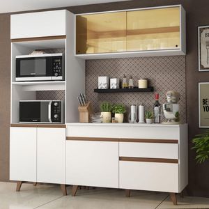 Armário de Cozinha Compacta 190cm Branco Reims Madesa 02