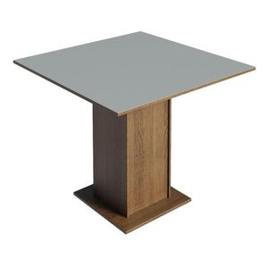 Mesa de Jantar Quadrada Tampo de Madeira Madesa 5363 - Rustic/Cinza