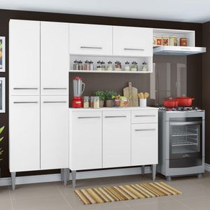 Armário de Cozinha Compacta Branco Emilly Top Madesa