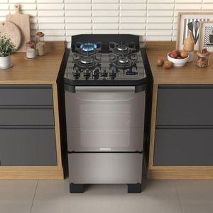 Fogão Itamaster 4 Bocas Digital Prata Bivolt