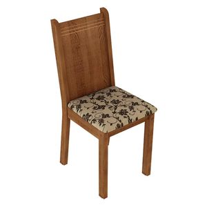 Kit 6 Cadeiras 4290 Madesa - Rustic/Bege Marrom