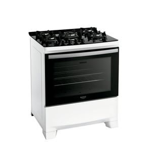 Fogão Dako Supreme Glass 5 Bocas A Gás  Branco - Bivolt