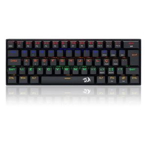 Teclado Gamer Mecanico Redragon K606R Lakshmi Preto Switch Blue ABNT2