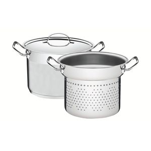 Jogo Cozi-Pasta Tramontina Aço Inox Professional 2 Peças 24 cm