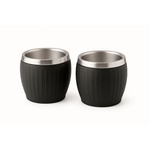 Kit 2 Xícaras para Café Tramontina em Aço Inox Preto 80 ml