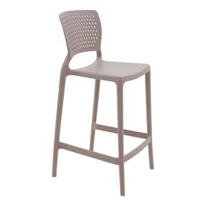 Banqueta Alta para Cozinha Tramontina Serena Camurça em Polipropileno com Proteção Antimicrobiana