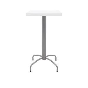 Mesa Quadrada Tramontina Gama 59 cm Alta em Polipropileno Branco com Base em Aço Carbono