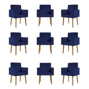 Kit 09 Poltronas Nina Decorativa para Recepção Balaqui Decor