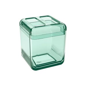 Porta-Escova de Dentes Cor Verde Soft Plástico Linha Cube Coza