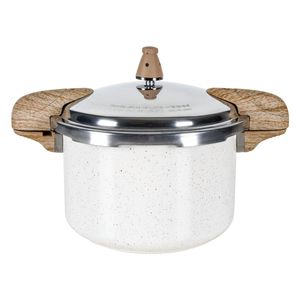 Panela de Pressão Brinox Pressure 5,4 Litros com Revestimento Antiaderente Ceramic Life e Fundo de Indução  Ø22cm Vanilla