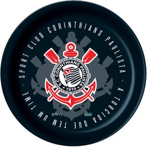 Pratos para Festas Corinthians Pacote com 08 Unid.