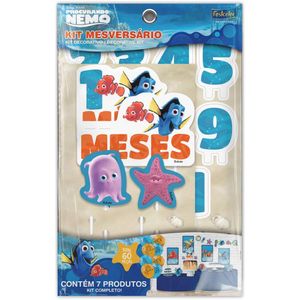 Kit Mesversário Procurando Nemo Decoração Completa 60 Peças