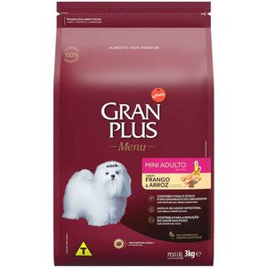 Ração Gran Plus Frango e Arroz para Cães Adultos Mini