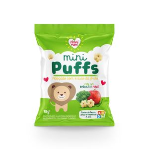 Biscoito Mini Puffs Brócolis e Maçã Nhami Mami